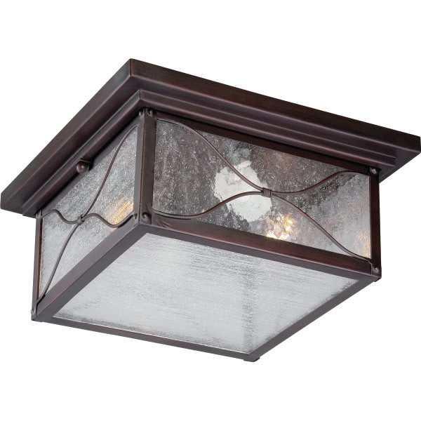 Satco Nuvo Vega 11.625 In. 2-Light Outdoor Ceiling Light (Classic Bronze)