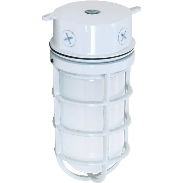 Satco Nuvo White One-Light 10 Industrial Surface Mount Fixture, Frosted Glass