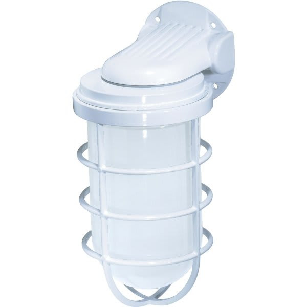 Satco 5.5 X 11 In. Incandescent Outdoor Wall Sconce (White)