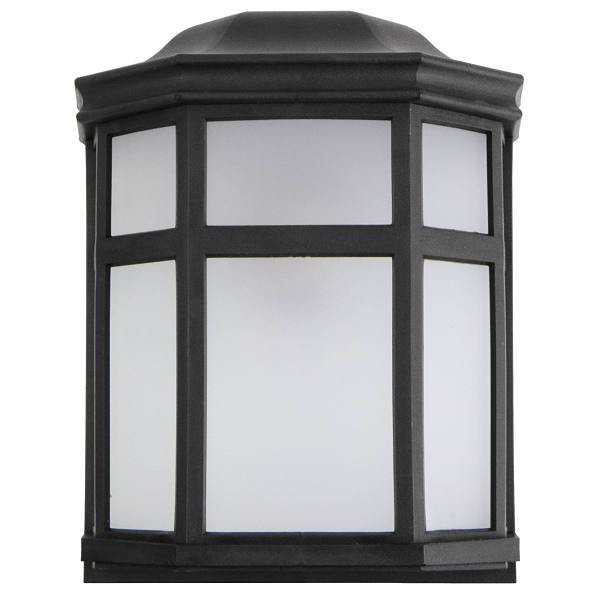 Liteco Aston Wall Fixture With Photocell And Motion Sensor, Black