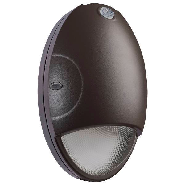 Satco Oval Small Emergency Wall Pack Led Cct Selectable Photocell Bronze Finish