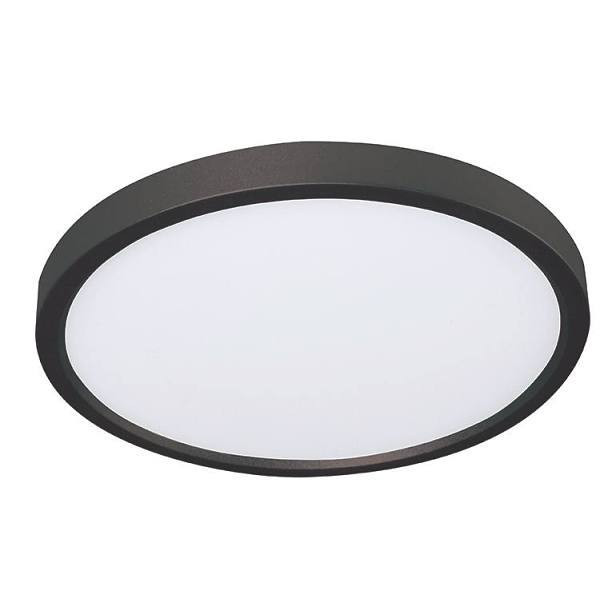 AFX Edge Round 12 In. LED Flush Mount Black 277v, 27/30/35/40/50k