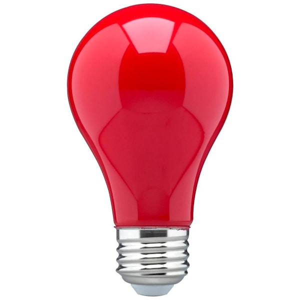 SATCO 8 Watt A19 LED; Ceramic Red; Medium base; 360 deg. Beam Angle; 120 Volt