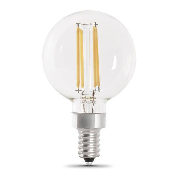 FEIT Electric G16-1/2 5.5w 2700k E12 Base Clear Filament LED Bulb (12-Pack)