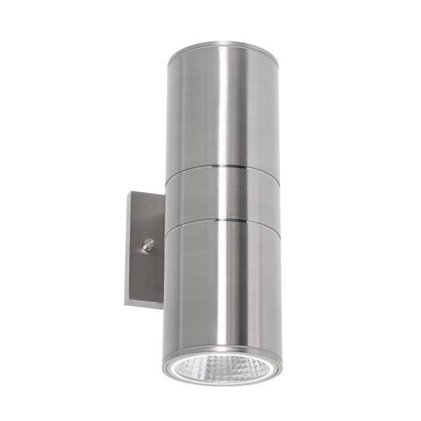 Afx Everly 12" LED Outdoor Sconce, Adjustable Cct, Satin Nickel