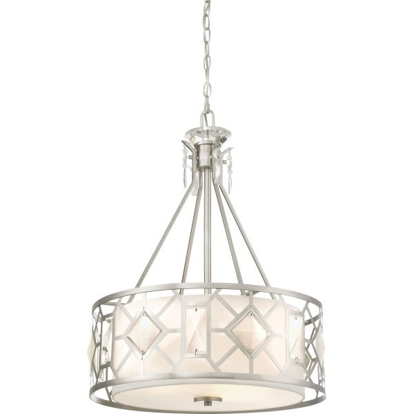 Designers Fountain Brentwood 20 In. 3-Light Pendant Fixture (Satin Platinum)