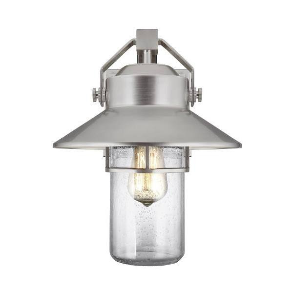 Generation Lighting Boynton 13" 1-Light Painted Silver Wall Lantern, Medium
