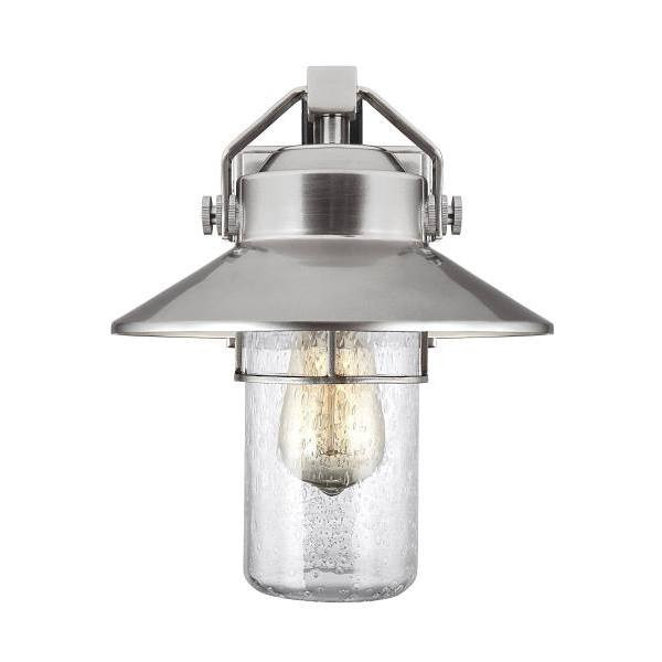 Generation Lighting Boynton 10.75" 1-Light Painted Silver Wall Lantern, Small