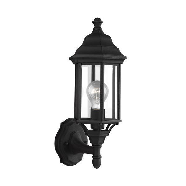 Generation Lighting Sevier 16.25" 1-Light Black Outdoor Wall Lantern Sconce