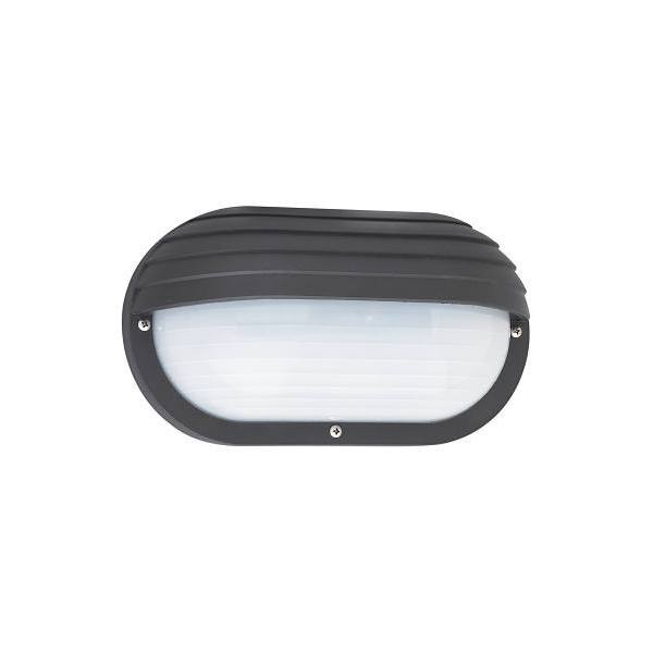 Generation Lighting Bayside 5" 1-Light Black Wall Sconce With Frosted Diffuser