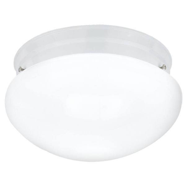 Generation Lighting Webster 9.5" 2-Light Round Ceiling Fixture, Flush, White