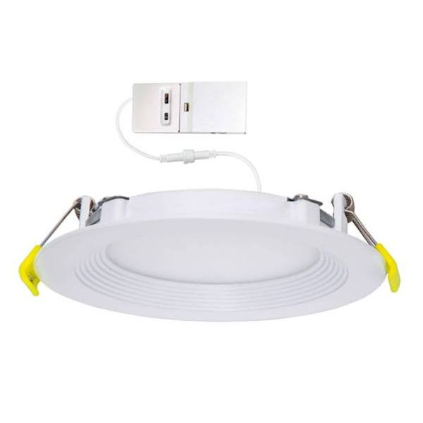Halco Commercial Slim Downlight With Baffle Trim, Select Cct, 15 Watt, 6", White
