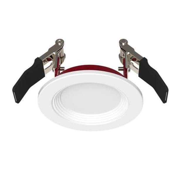 Halco Fire Rated Slim Downlight, Smooth Trim, Select Cct, 6.5 Watt, 3", White