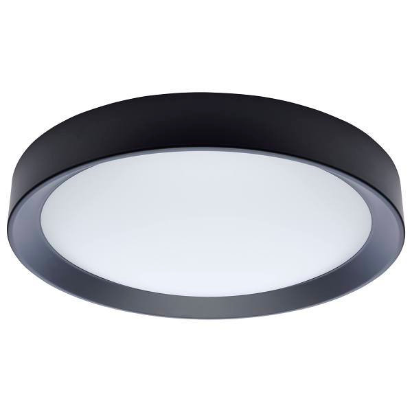 SATCO Selene 17" LED Fixture, Flush Mount, Dimmable, CCT Selectable, Black