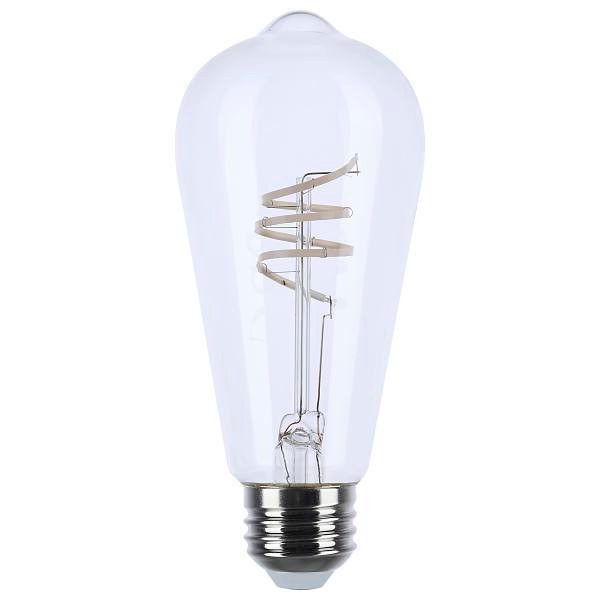 SATCO Vintage 6 Watt St19 Led, Flex Gray Coil Filament, E26, 2700k, Case Of 6