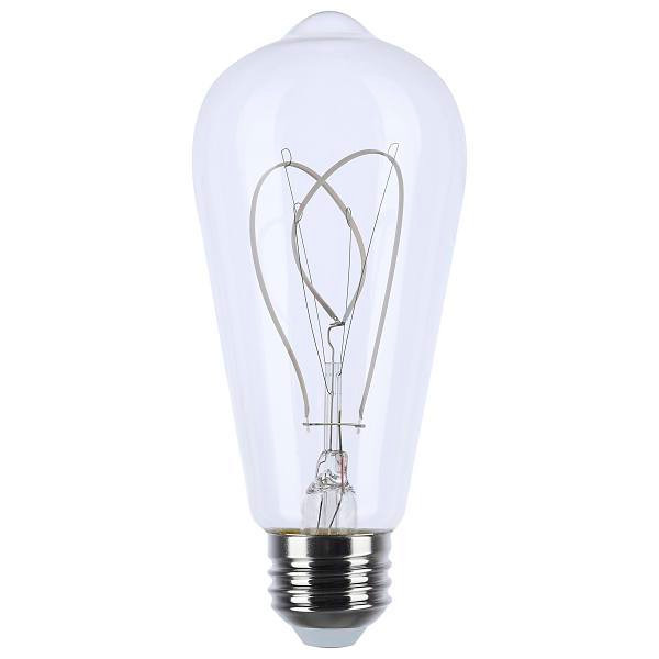 SATCO Vintage 6 Watt St19 Loop Led, Flex Gray Filament, E26, 2700k, Case Of 6