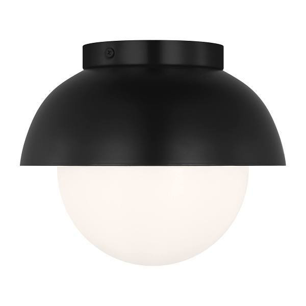 Generation Lighting Hyde 8" 1-Light Midnight Black Ceiling Fixture, Flush Mount