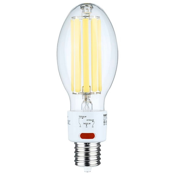SATCO LED Ed28 HID Replacement, Ex39 Base, 5000k, 30/38/45 Watts, Clear