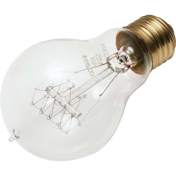 Satco Vintage A Bulb, 60 Watt, Quad Loop, 120 Volt, Package Of 6