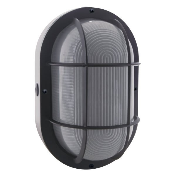 Satco 7 In. 1-Light Outdoor Ceiling Light (Black)