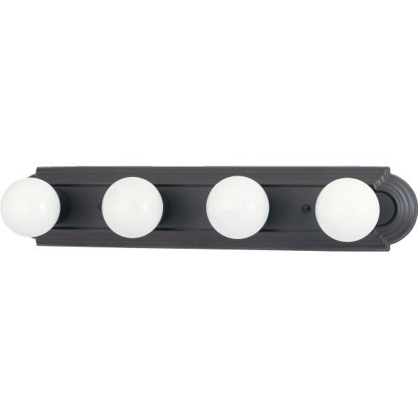 Satco Racetrack 2 In. 4-Light Incandescent Bath Vanity Fixture