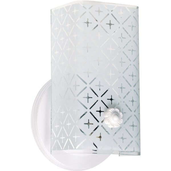 Satco 7 In. 1-Light Incandescent Bath Vanity Fixture (White)