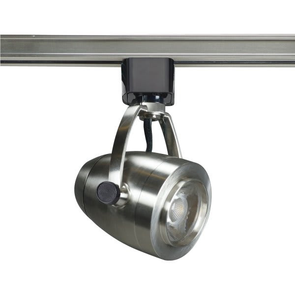 Satco Nuvo Brushed Nickel One-Light Led 12w Pinch Back Track Head, 24 Deg. Beam