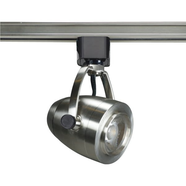 Satco Nuvo Brushed Nickel One-Light Led 12w Pinch Back Track Head, 36 Deg. Beam