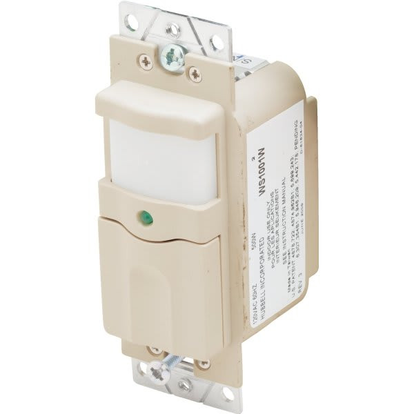 Hubbell 120 Volt Wall Mount Passive Infrared Vacancy Sensor (Ivory)