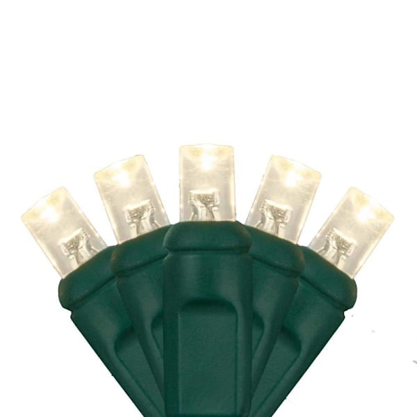 Wintergreen Lighting 4' X 6' LED Net Lights On Green Wire, 100 Warm White