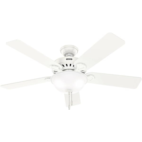Hunter Fan 52" Pro'S Best Ceiling Fan With LED Light And Pull Chain, Fresh White