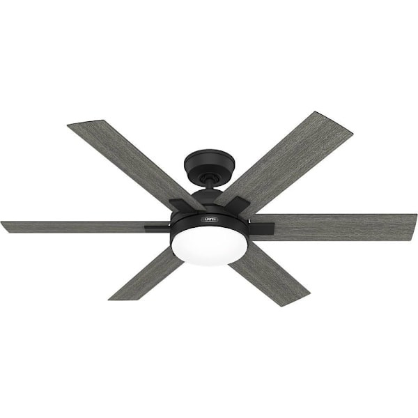 Hunter Fan 52" Georgetown Hunter Fanexpress Ceiling Fan With Led, Matte Black