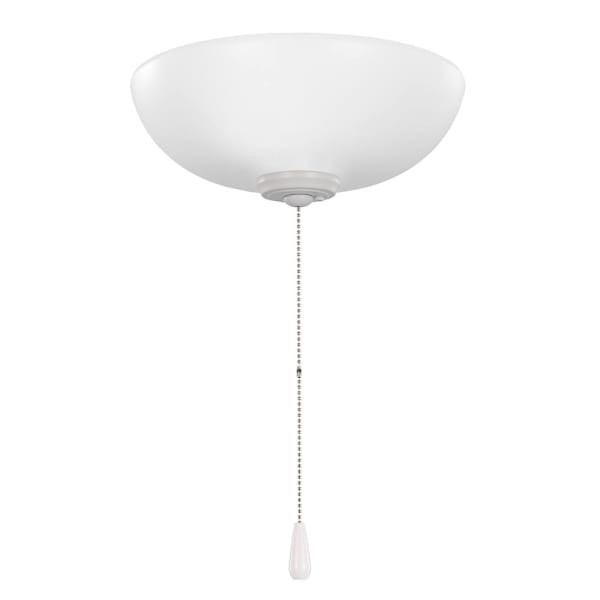 Seasons Universal 2-Light Shatter-Resistant Pull-Chain Ceiling Fan Bowl LED Light Kit In Matte White