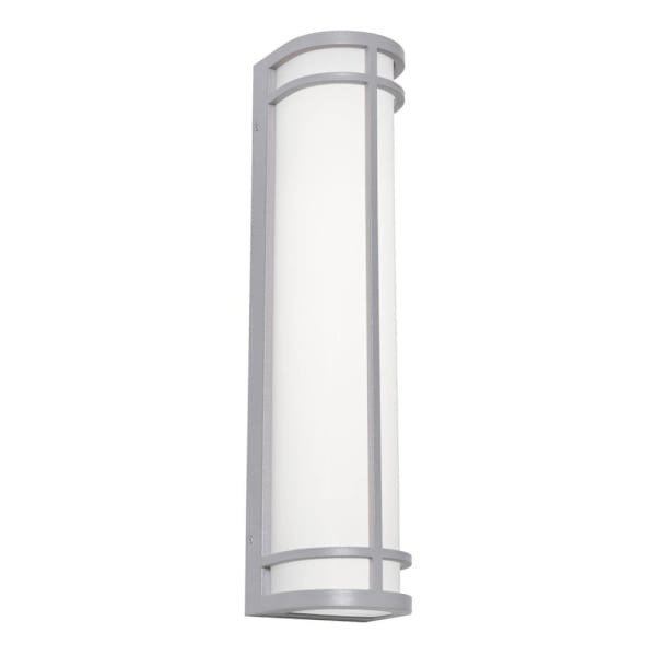 Afx Crain 24" LED Outdoor Wall Sconce, 27/30/35/40/50k, Textured Grey