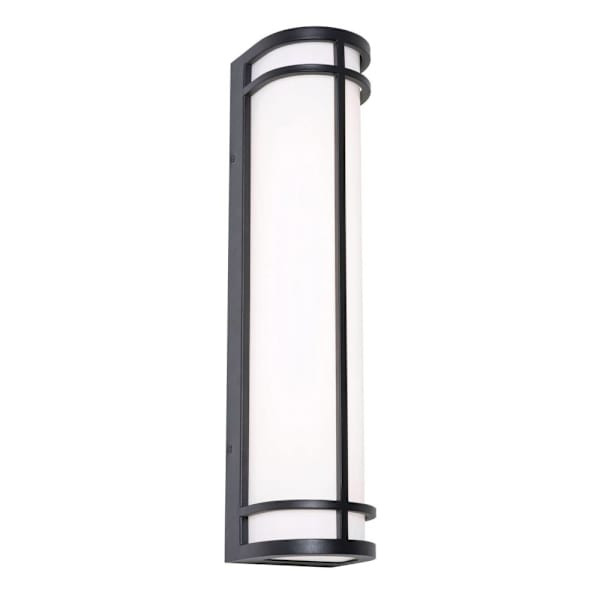 Afx Crain 24" LED Outdoor Wall Sconce, 27/30/35/40/50k, Black