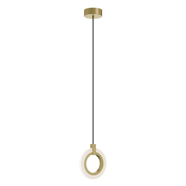 Afx Halo 8" LED Pendant, 27/30/35/40/50k, Light Antique Brass