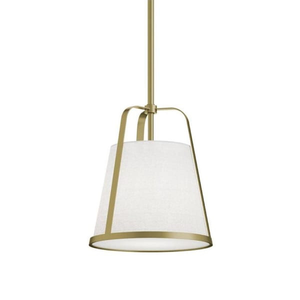 Afx Lizzette 10" One-Light Medium Base Pendant, Light Antique Brass