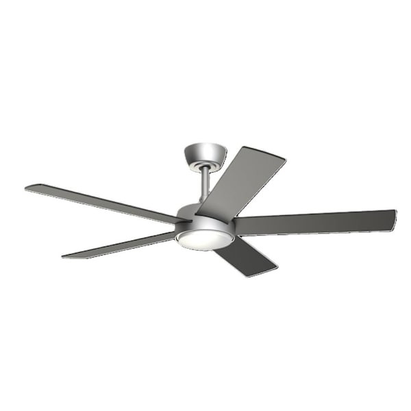 Seasons Brooklyn 52" Brushed Nickel LED Ceiling Fan, Silver/Matte Black Blades