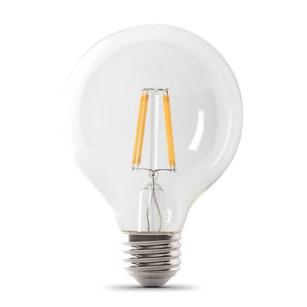 FEIT Electric G25 3.8 Watt Filament Led, E26 Base, 3000k, Clear, Package Of 12