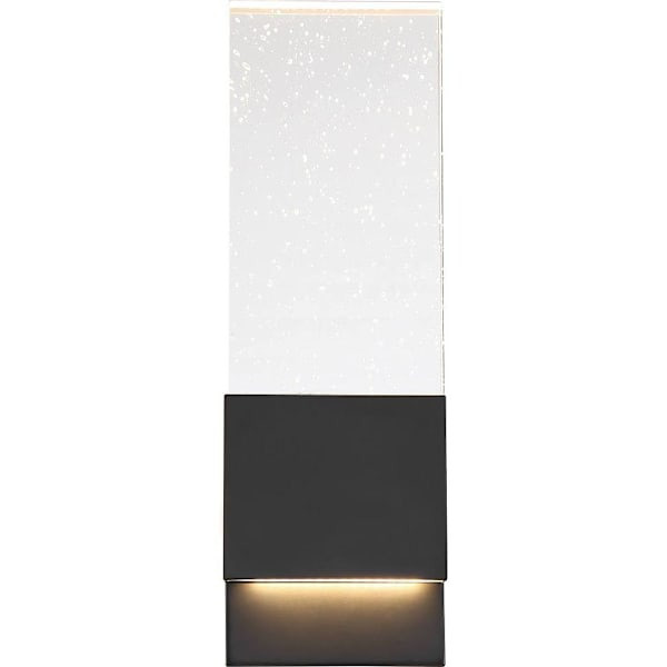 SATCO Ellusion LED Large Wall Sconce With Seeded Glass, 3000k, Matte Black