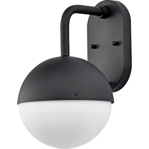 SATCO Atmosphere 8" LED Medium Wall Lantern With White Opal Glass, Matte Black