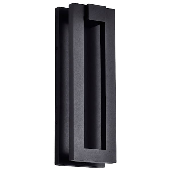 SATCO Crew 15" LED Outdoor Sconce, 3000k, 32 Watts, Sand Black