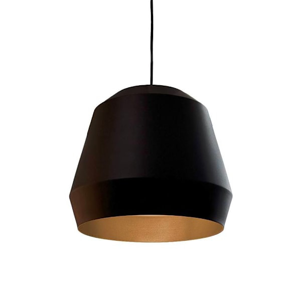 Afx Bronx 14" Medium Base Pendant Black/Gold