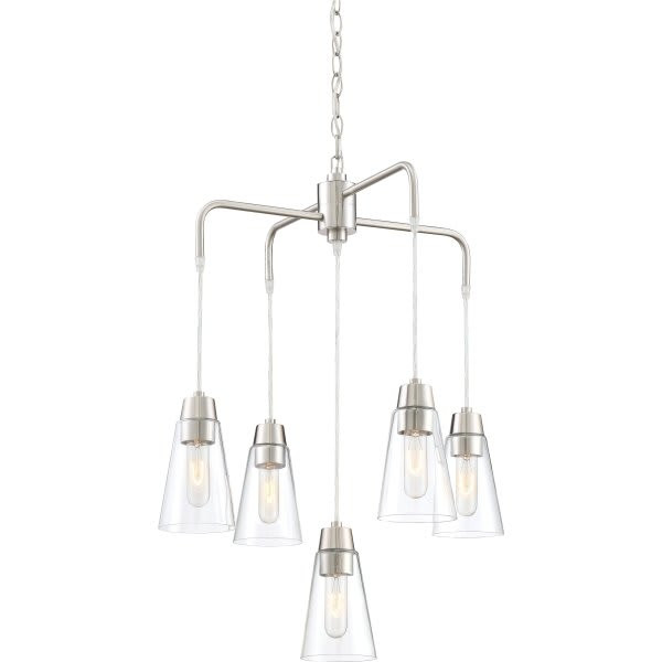 Designers Fountain Echo 5-Light Hanging Indoor Chandelier (Glass)