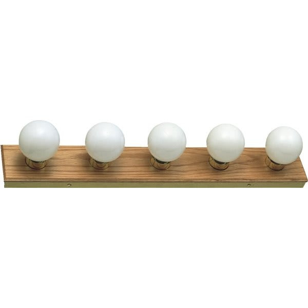 Design House 30 In. 5-Light Strip Bath Vanity Fixture Honey Oak