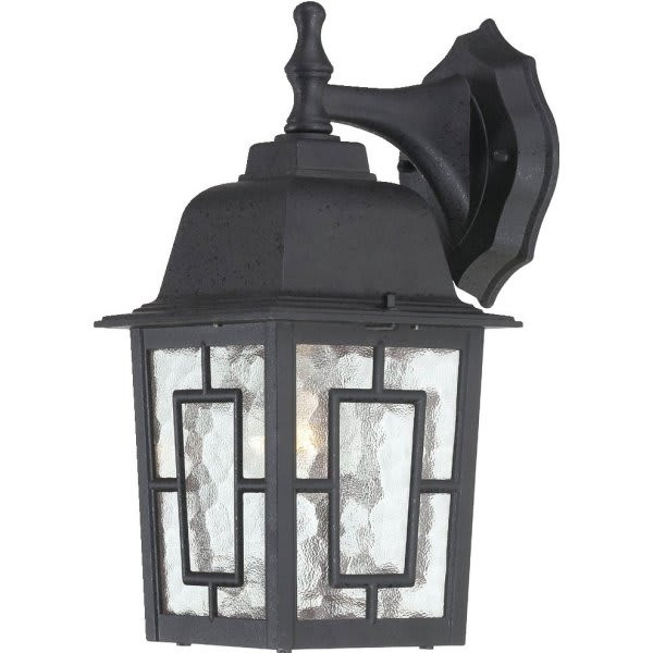 Nuvo Lighting Banyan 6.13 X 12.25 In. 1-Light Outdoor Lantern (Black)