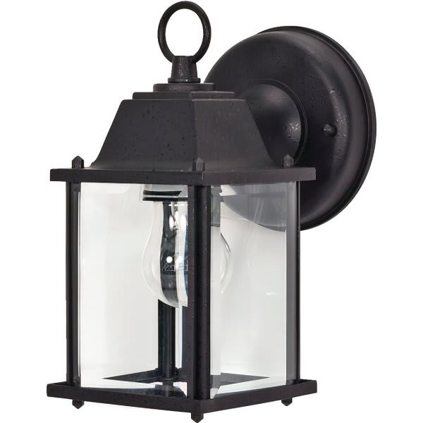 Nuvo Lighting Brentwood 4.38 X 8.63 In. 1-Light Outdoor Lantern (Textured Black)