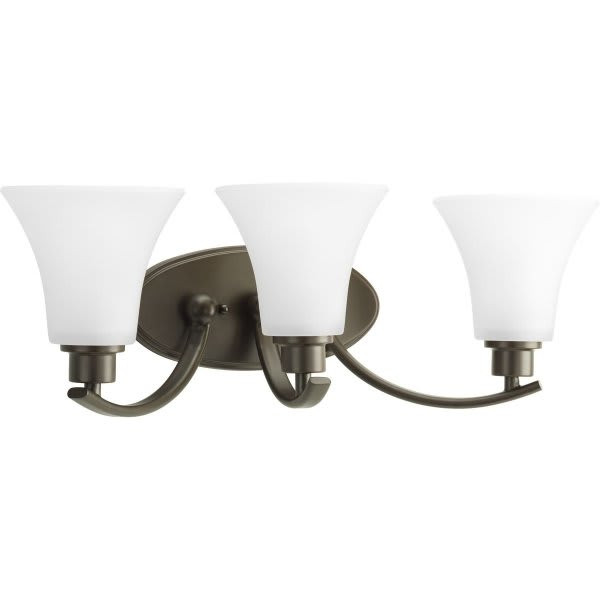 Progress Lighting Joy 22 In. 3-Light Incandescent Bath Vanity Fixture (Bronze)