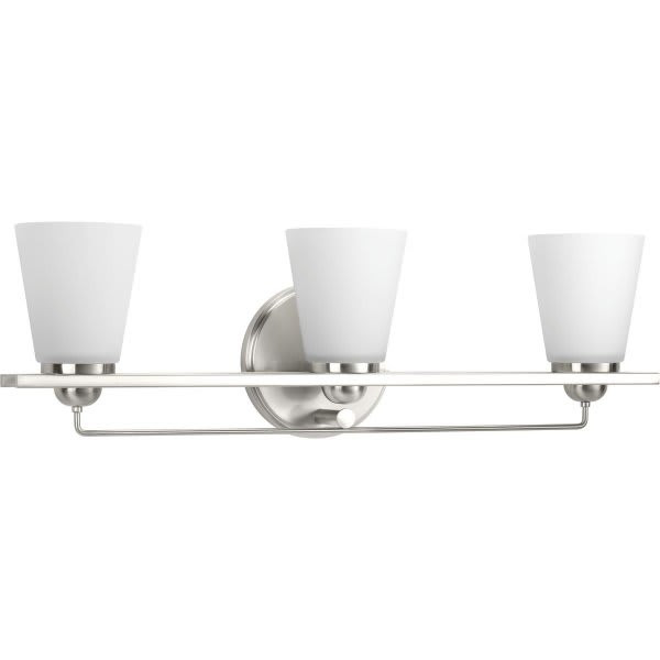 Progress Lighting Flight 26 In. 3-Light Incandescent Bath Vanity Fixture (Brushed Nickel)