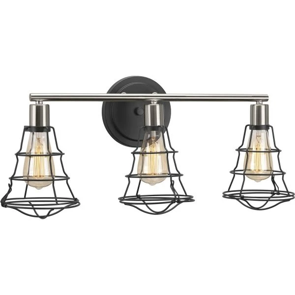 Progress Lighting Gauge 25 In. 3-Light Incandescent Bath Vanity Fixture